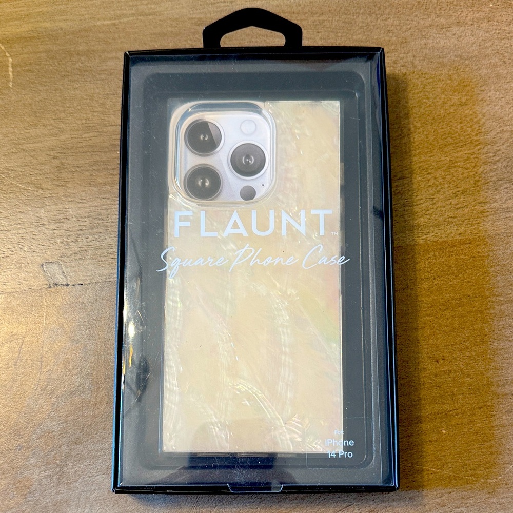 Flaunt SQUARE® Mother of Pearl iPhone Case 14 Pro